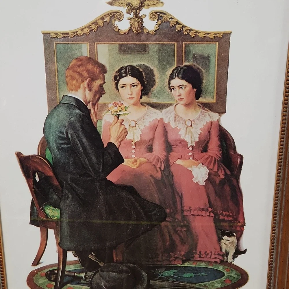 NORMAN ROCKWELL Vintage Gold Framed 